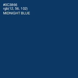 #0C3866 - Midnight Blue Color Image